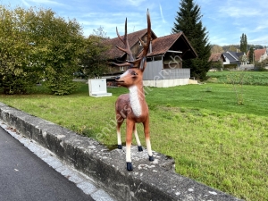 Als Weihnachtsbeleuchtung Hirsch: XL Hirsch Weihnachtsdeko, 114 cm hoch 2