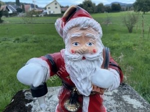 Beleuchteter Weihnachtsmann mit solar Laterne, 40 cm hoch, Weihnachtsdeko für draussen