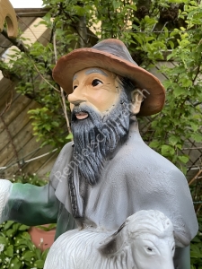 Zu den Krippenfiguren XXL für draussen: grosser Schäfer, 100cm hoch 3
